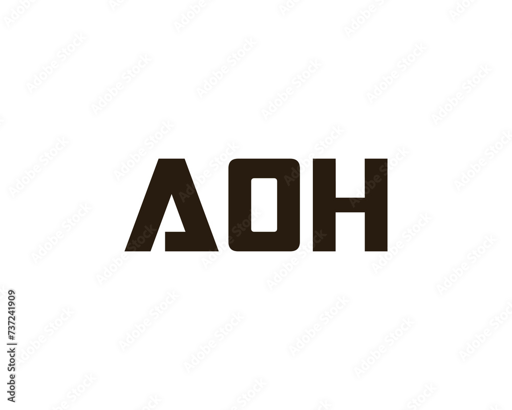 AOH logo design vector template AOH logo design vector template