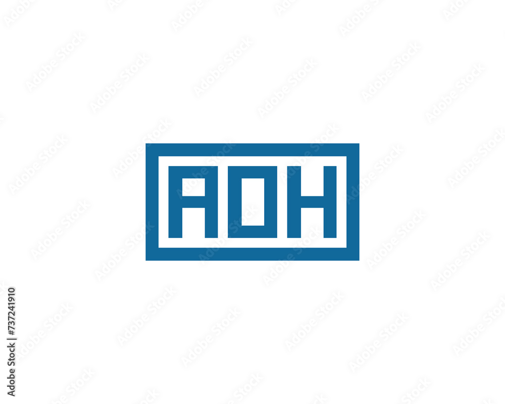 AOH logo design vector template AOH logo design vector template