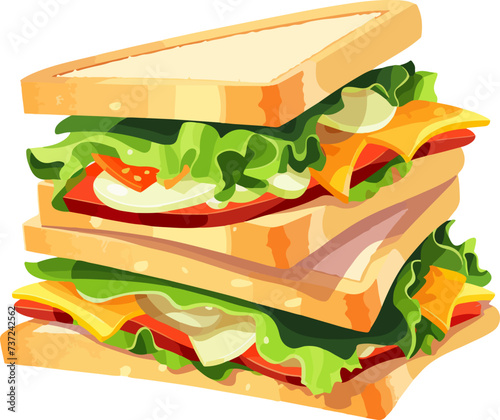 vector illustation of sandwich