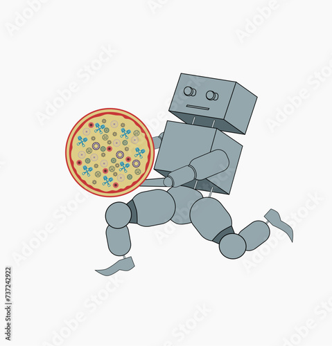 Robot Delivering Pizza