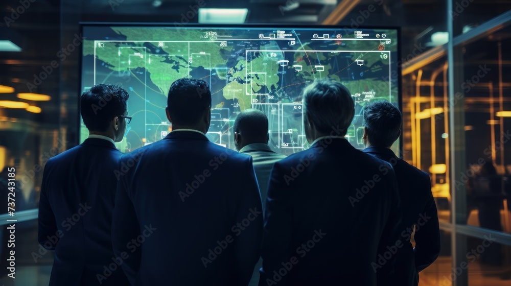 A group of IT engineers discuss new technologies, project ideas and the direction of development of the IT industry A group of IT engineers discuss new technologies, project ideas and the direction of development of the IT industry