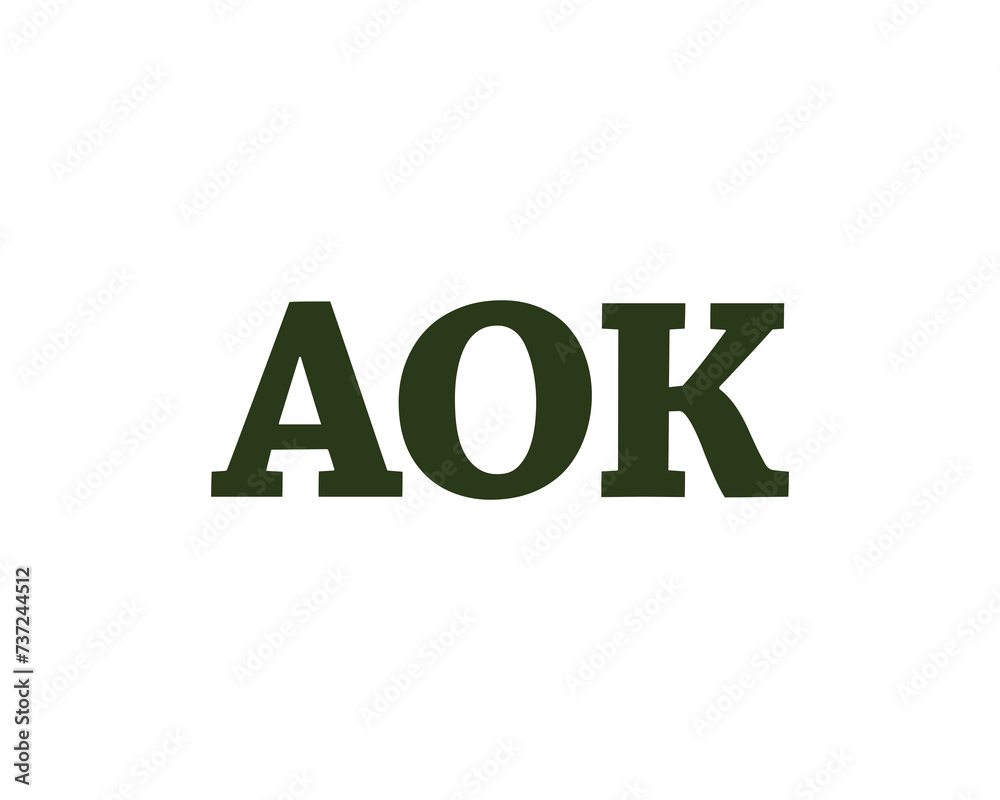 AOK Logo design vector template