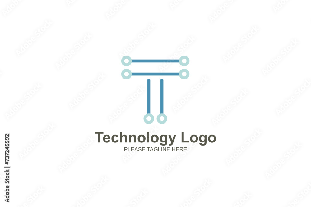 Technology minimalist logo for company Technology minimalist logo for company