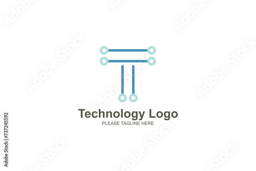 Technology minimalist logo for company