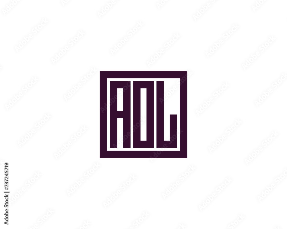 AOL logo design vector template