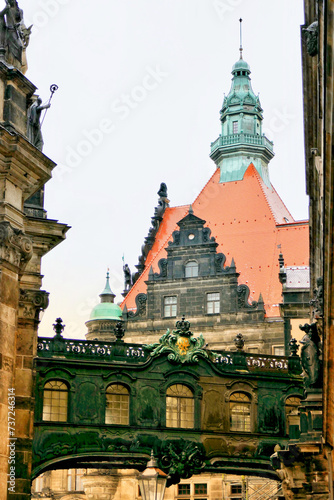 Historical buildings in central Dresden  Germany