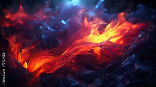 a dark background with fire burning in it
