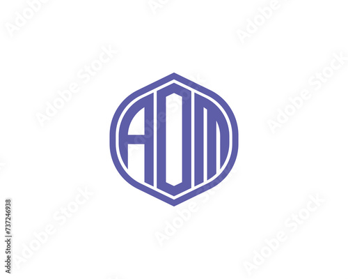 AOM logo design vector template photo