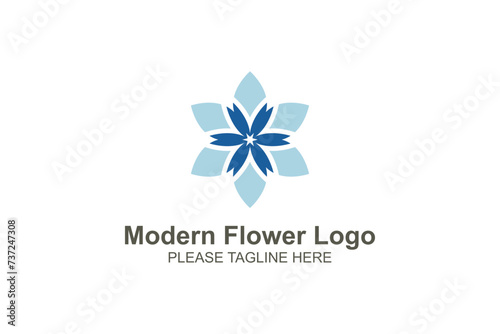 Modern flower logo