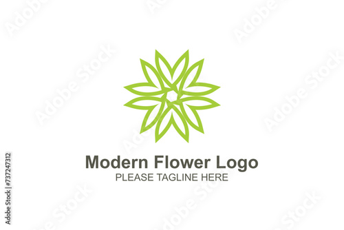 Modern flower logo