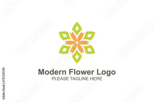 Modern flower logo