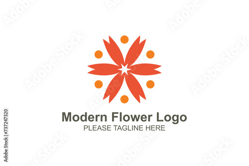 Modern flower logo
