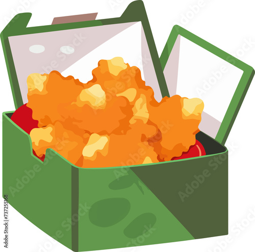 vector illustration of chicken nuggets