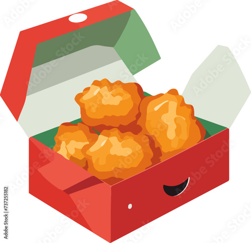 vector illustration of chicken nuggets