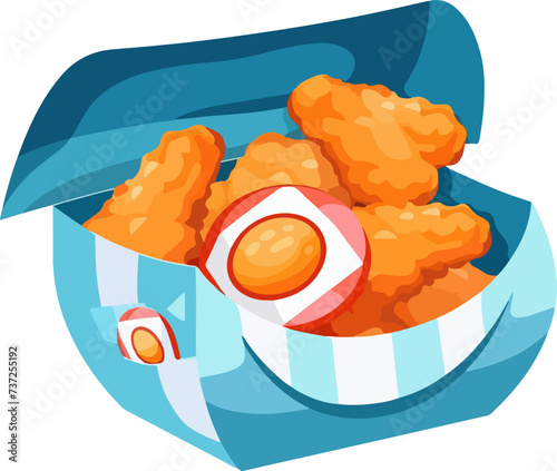 vector illustration of chicken nuggets