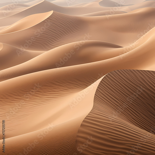 Abstract patterns of sand dunes in a desert.