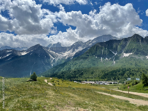 Adamello Mountain seen from Passo del Tonale , Italy