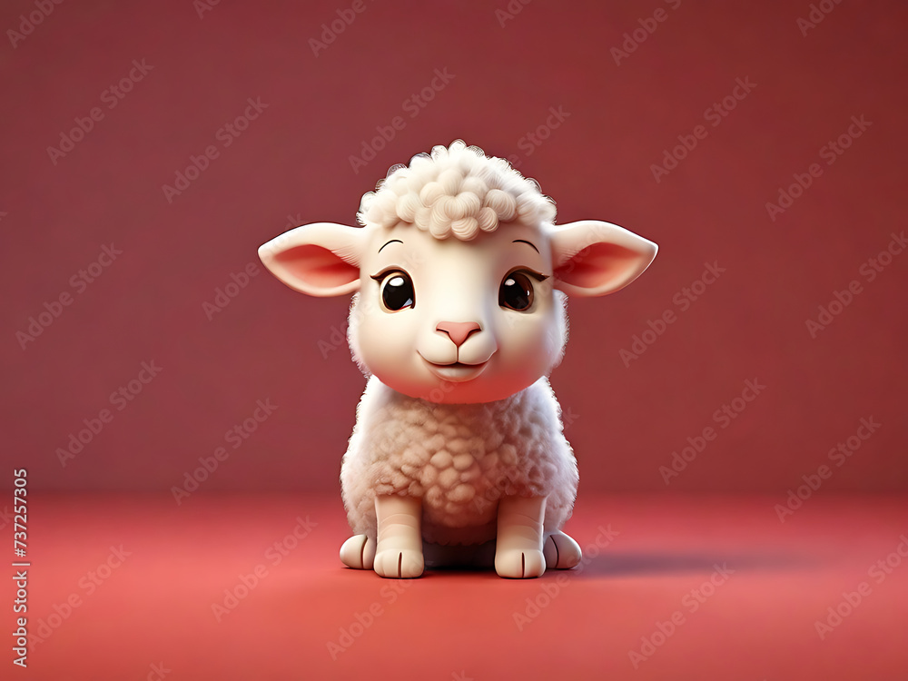 flat vector logo of a cute sheep flat vector logo of a cute sheep
