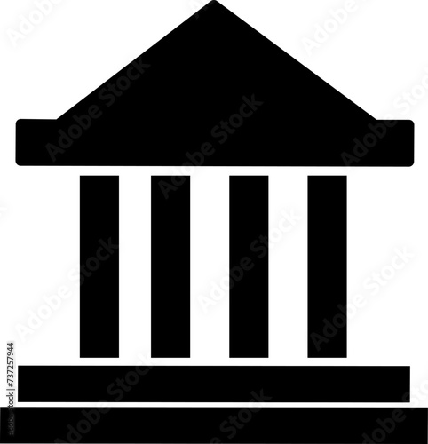 Bank building icon vector. Replaceable vector design.