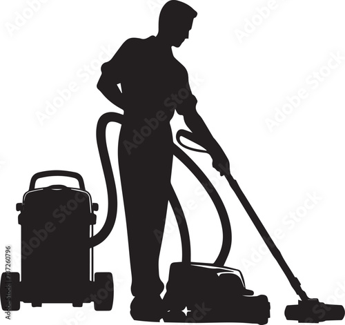 vacuum cleaner silhouette collection vector