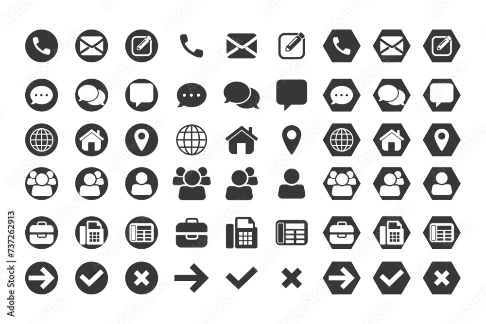 set of icons set of icons