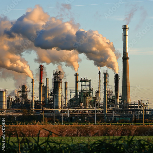 Industry or Factory with Carbon Capture