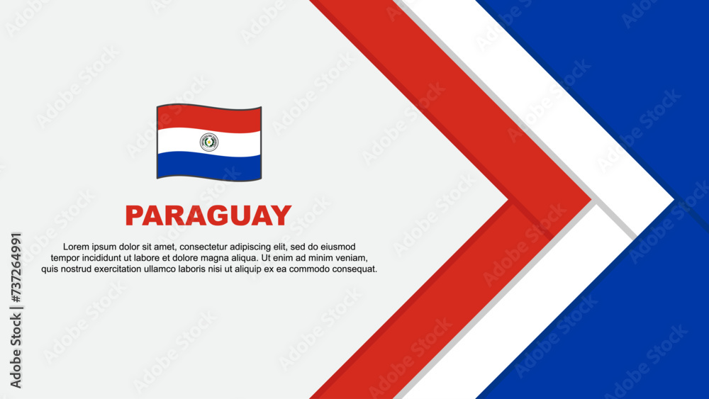 Paraguay Flag Abstract Background Design Template. Paraguay Independence Day Banner Cartoon Vector Illustration. Paraguay Cartoon Paraguay Flag Abstract Background Design Template. Paraguay Independence Day Banner Cartoon Vector Illustration. Paraguay Cartoon