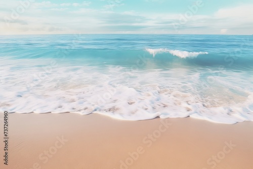 The soothing sound of waves on an afternoon beach