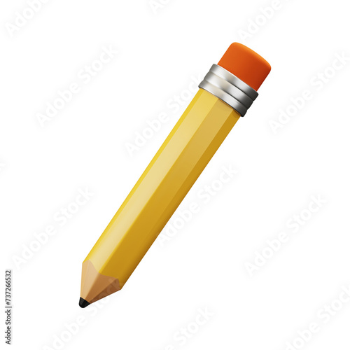 lápis com borracha para escrever, escola, aula, estudos, desenho photo