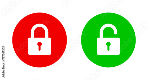 Locked and unlocked lock icon