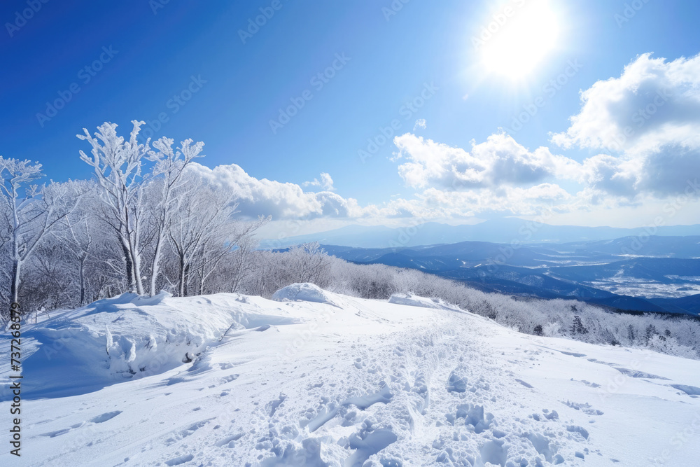 Beautiful winter landscape in south korea