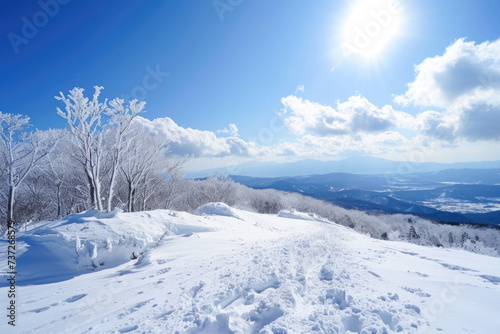 Beautiful winter landscape in south korea