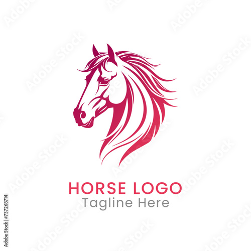 Horse logo design vector