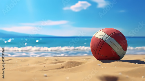 Beach volleyball illustration, volleyball match