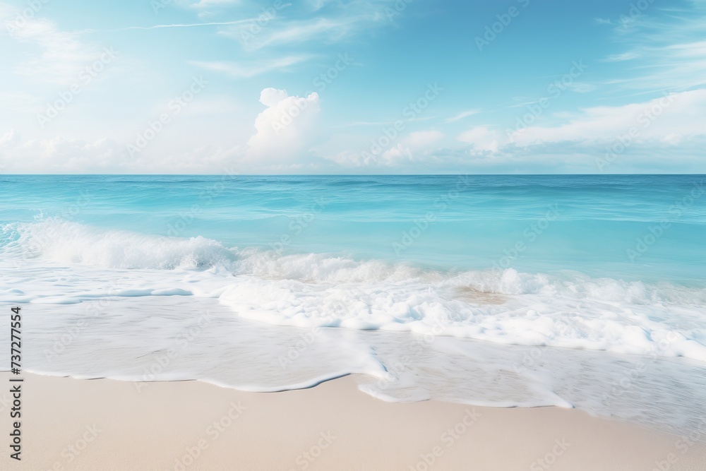 A tranquil beach with gentle waves