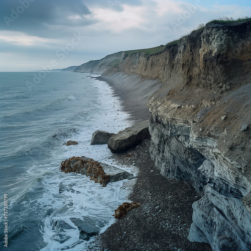 Erosion of the coastline 