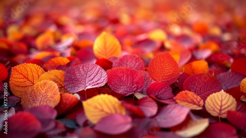 Colorful fallen leaves on the ground