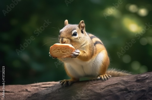 chipmunk stuffing nuts inside it s mouth
