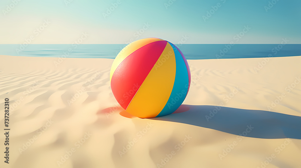 Beach volleyball, concept of healthy living, summer vacation, outdoor activities and travel