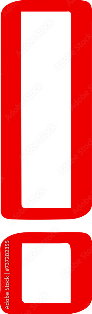 Red Hand Drawn Exclamation Mark Red Hand Drawn Exclamation Mark