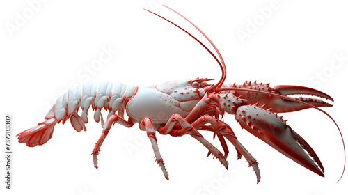 3d rendered illustration of a crayfish isolated on transparent background. photo