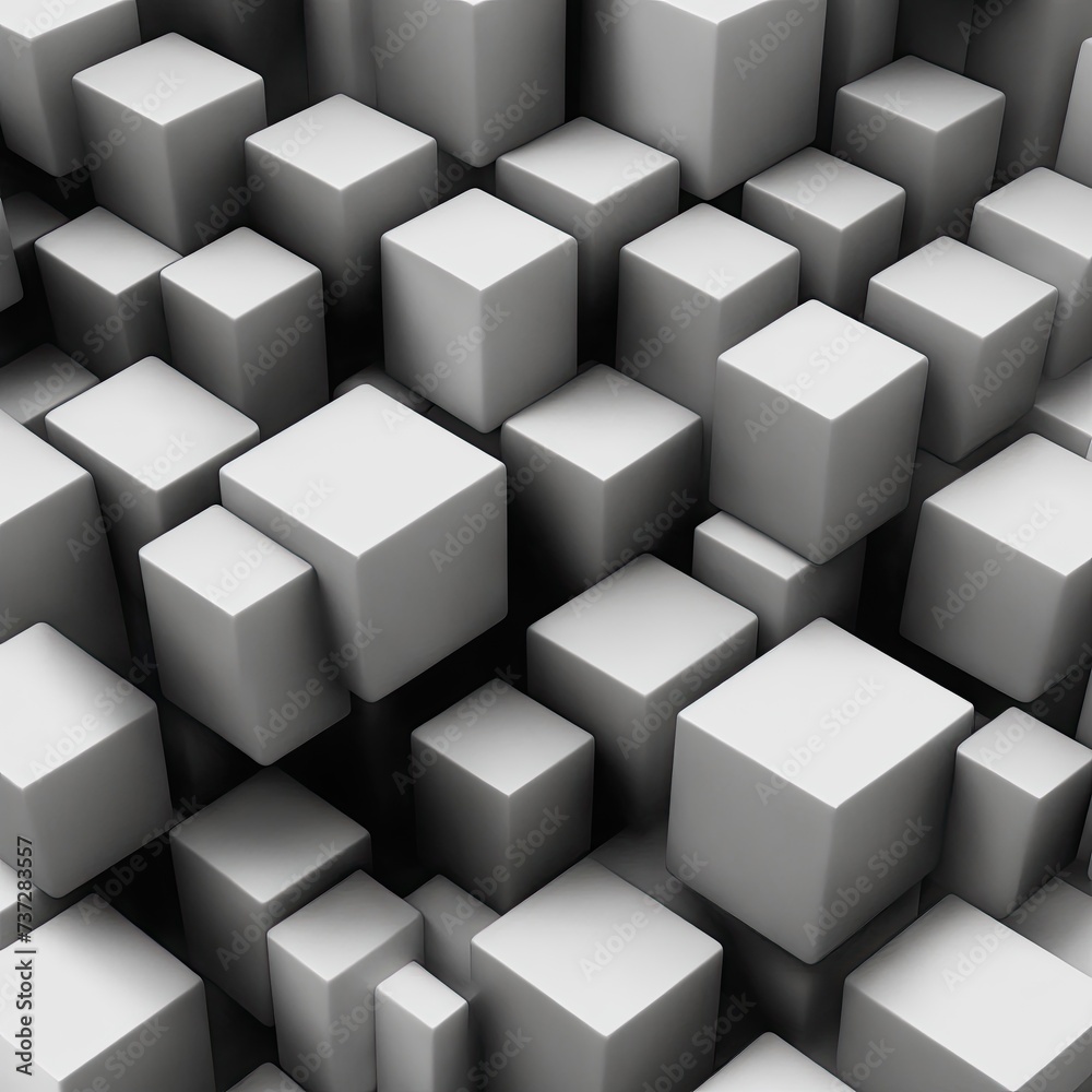Abstract Gray cubes background Abstract Gray cubes background