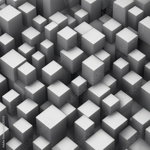 Abstract Gray cubes background