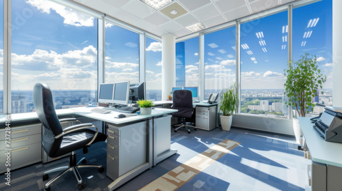 Sophisticated Trading Floor Office