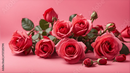 Pink roses for valentines