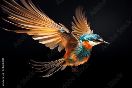 A bird's precise aerodynamics in mid-flight © KerXing