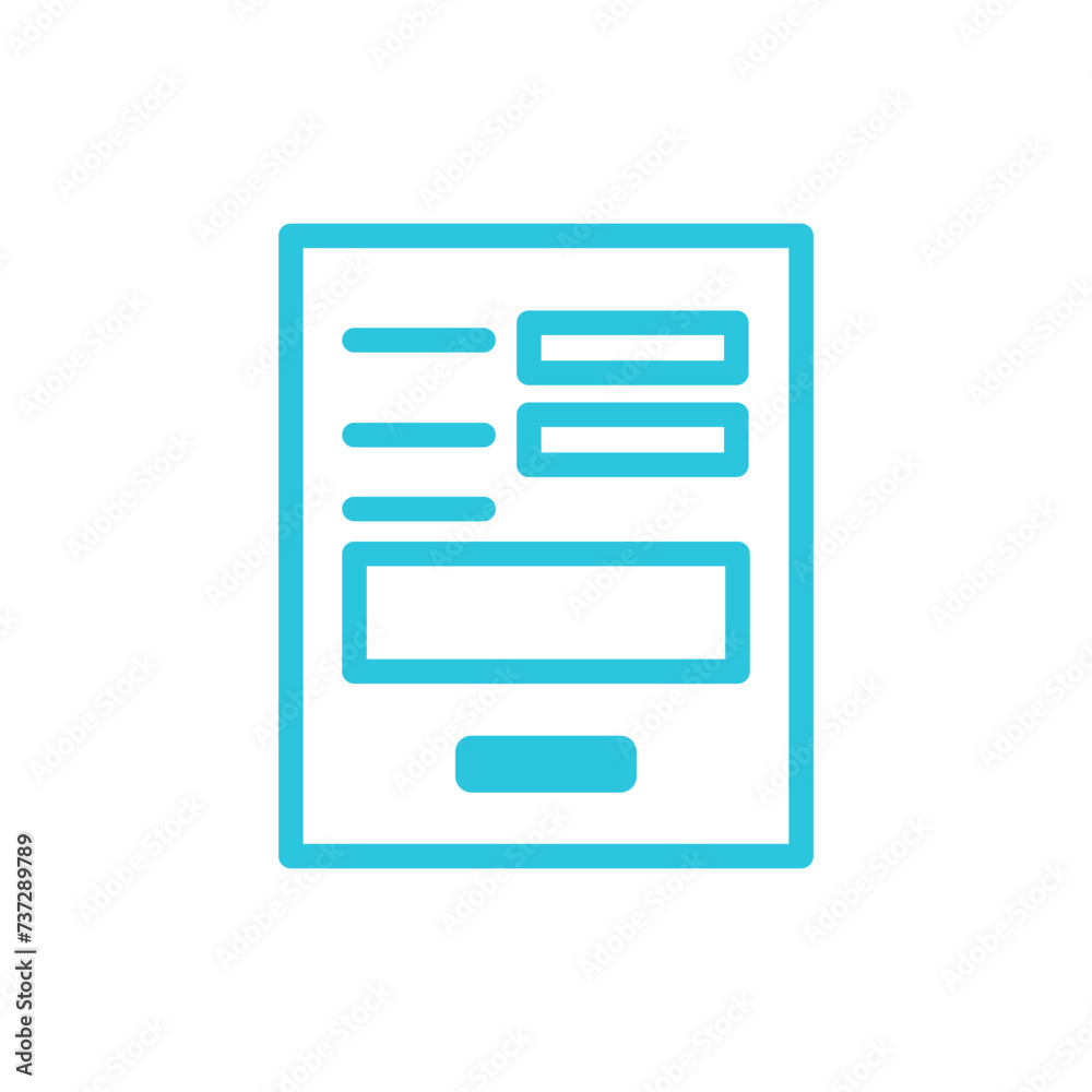 Application form, From blue icon set. Application form, From blue icon set.