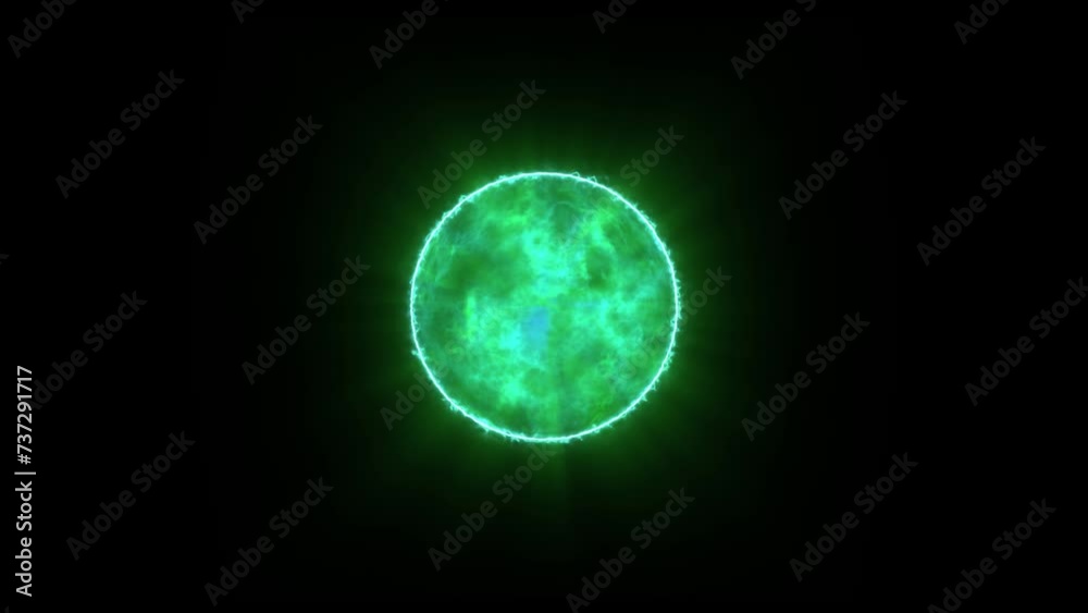 Green plasma energy ball. Green plasma energy ball.