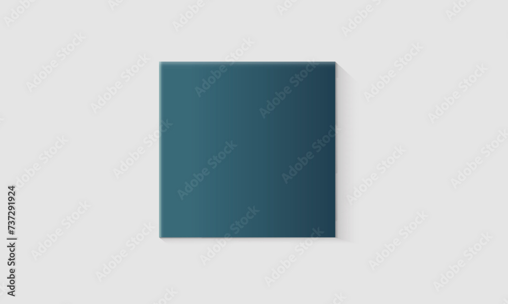 Illustration vector empty square canvas frame with shadow on white wall. Illustration vector empty square canvas frame with shadow on white wall.