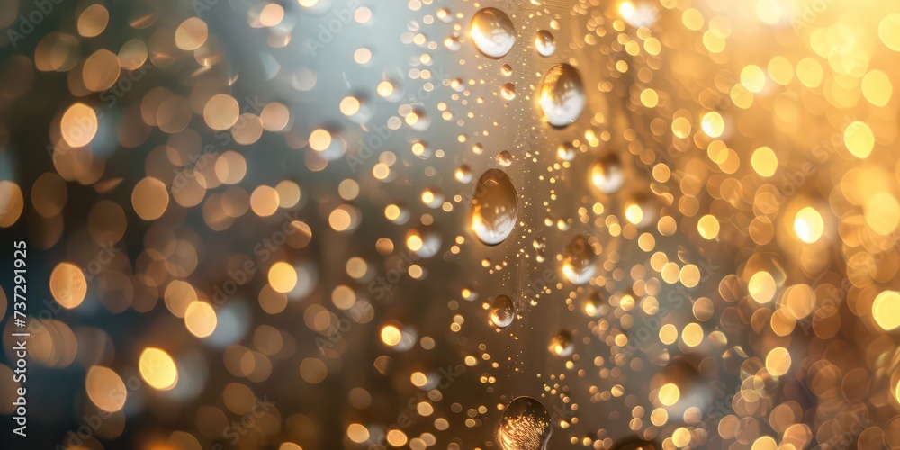 Soft patter of rain on a vivid soft black glass, blending tranquility with the vibrancy of color and bokeh light. Soft patter of rain on a vivid soft black glass, blending tranquility with the vibrancy of color and bokeh light.